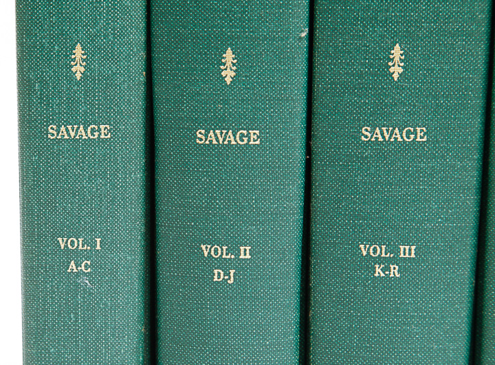 "Genealogical Dictionary of the First Settlers of New England"