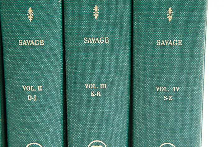 "Genealogical Dictionary of the First Settlers of New England"