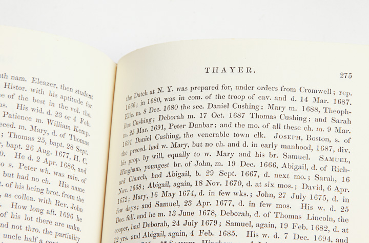 "Genealogical Dictionary of the First Settlers of New England"