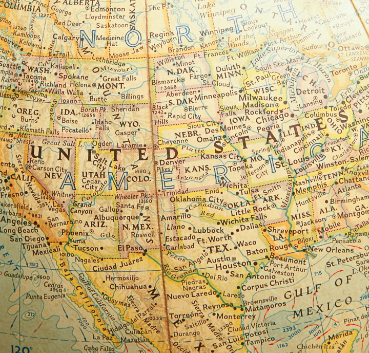 Vintage National Geographic Society World Globe