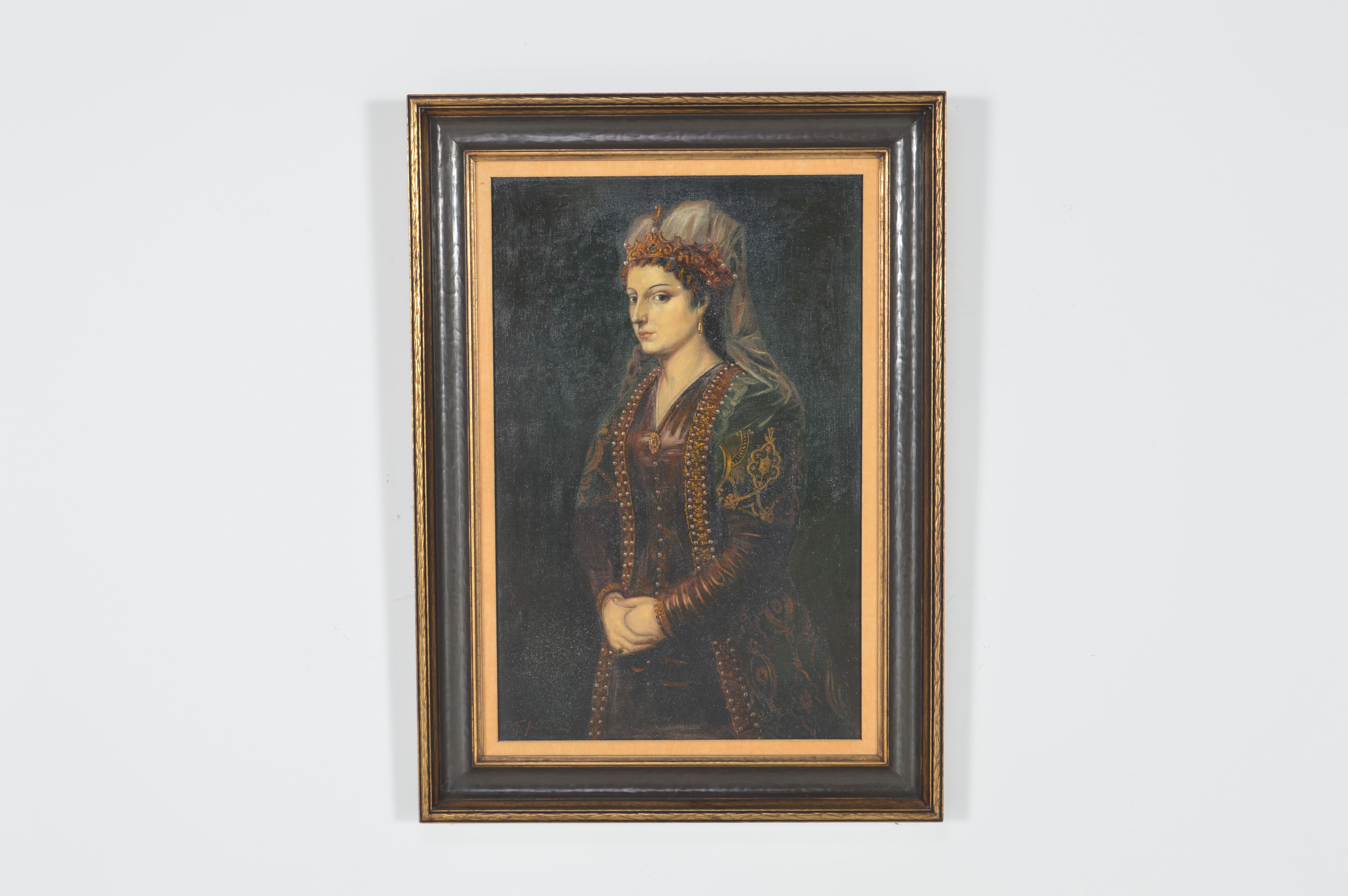 "Woman" Original Oil Painting on Canvas Signed by Fraia