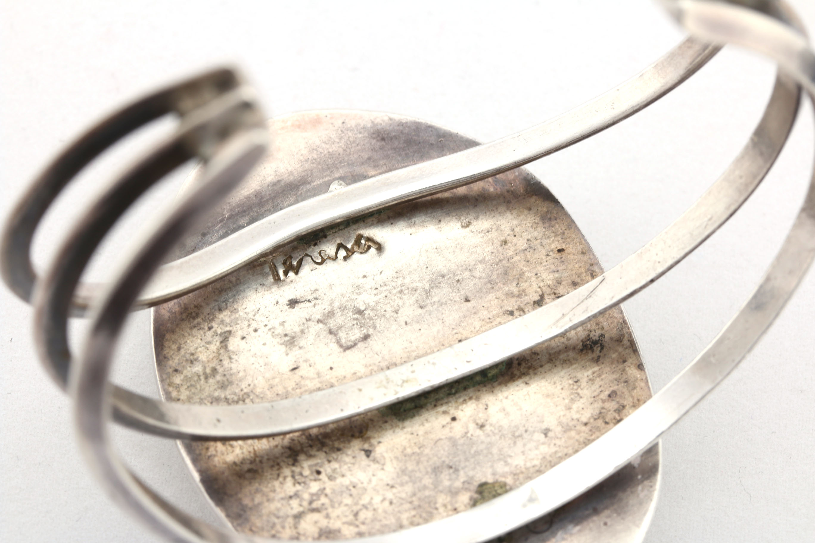 Theresa Navajo Style Sterling Silver Turquoise Cuff Bracelet