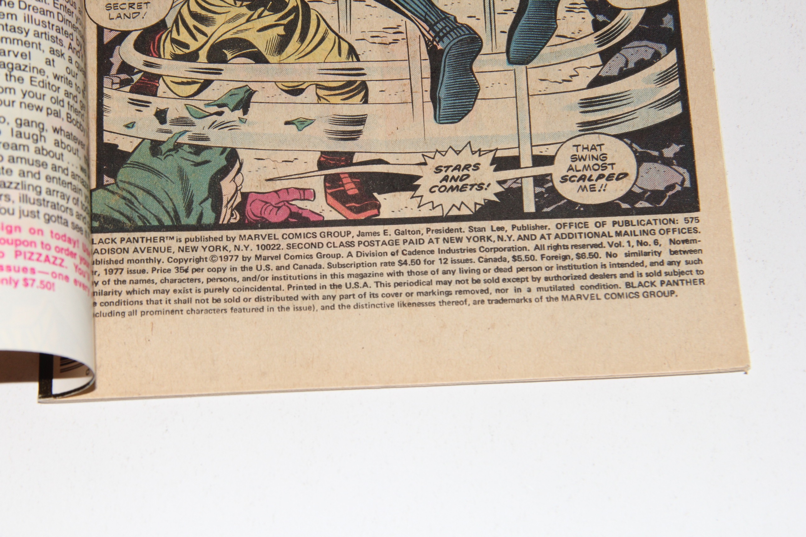 Marvel Comics Group First Six Issues of  "Black Panther" Comic Books with Artist Jack Kirby First Appearance of King Soloman's Frog