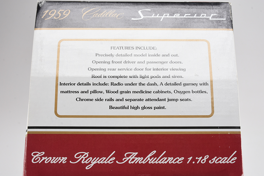 1959 Cadillac Superior Crown Royale Ambulance Die-cast Car