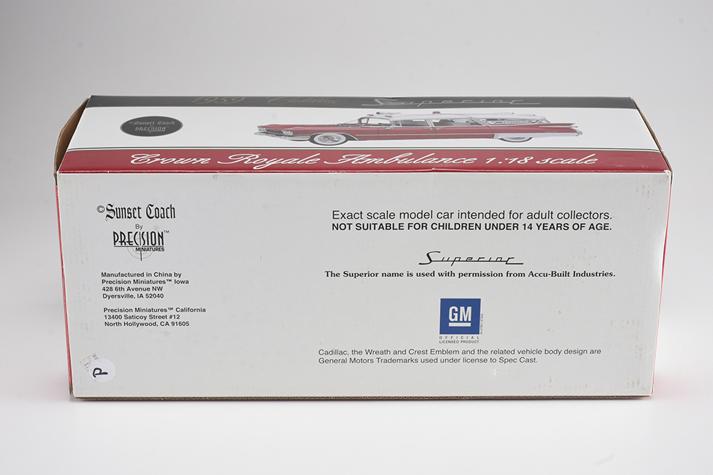 1959 Cadillac Superior Crown Royale Ambulance Die-cast Car