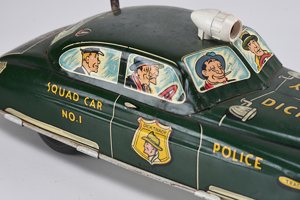 Vintage Marx Dick Tracy Tin Squad Car