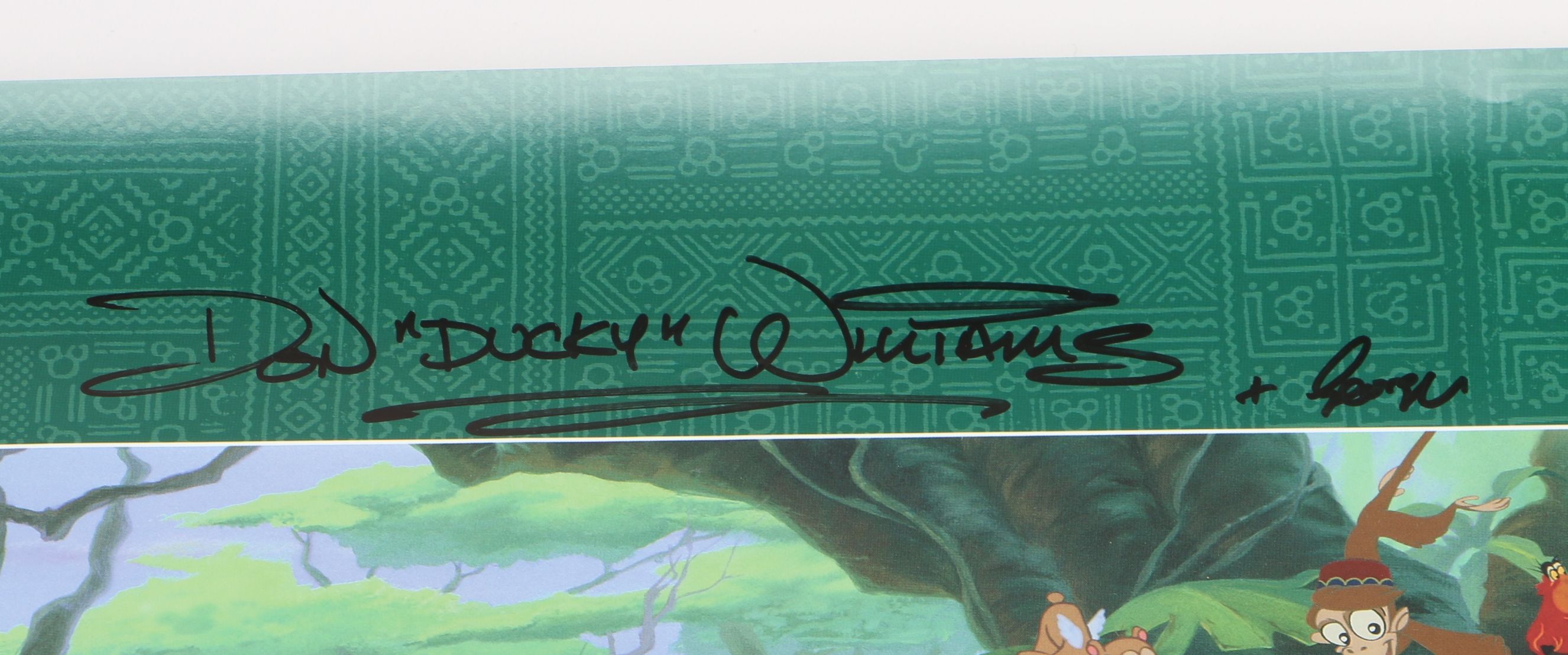 Autographed Disney Poster with Jungle-Themed Characters