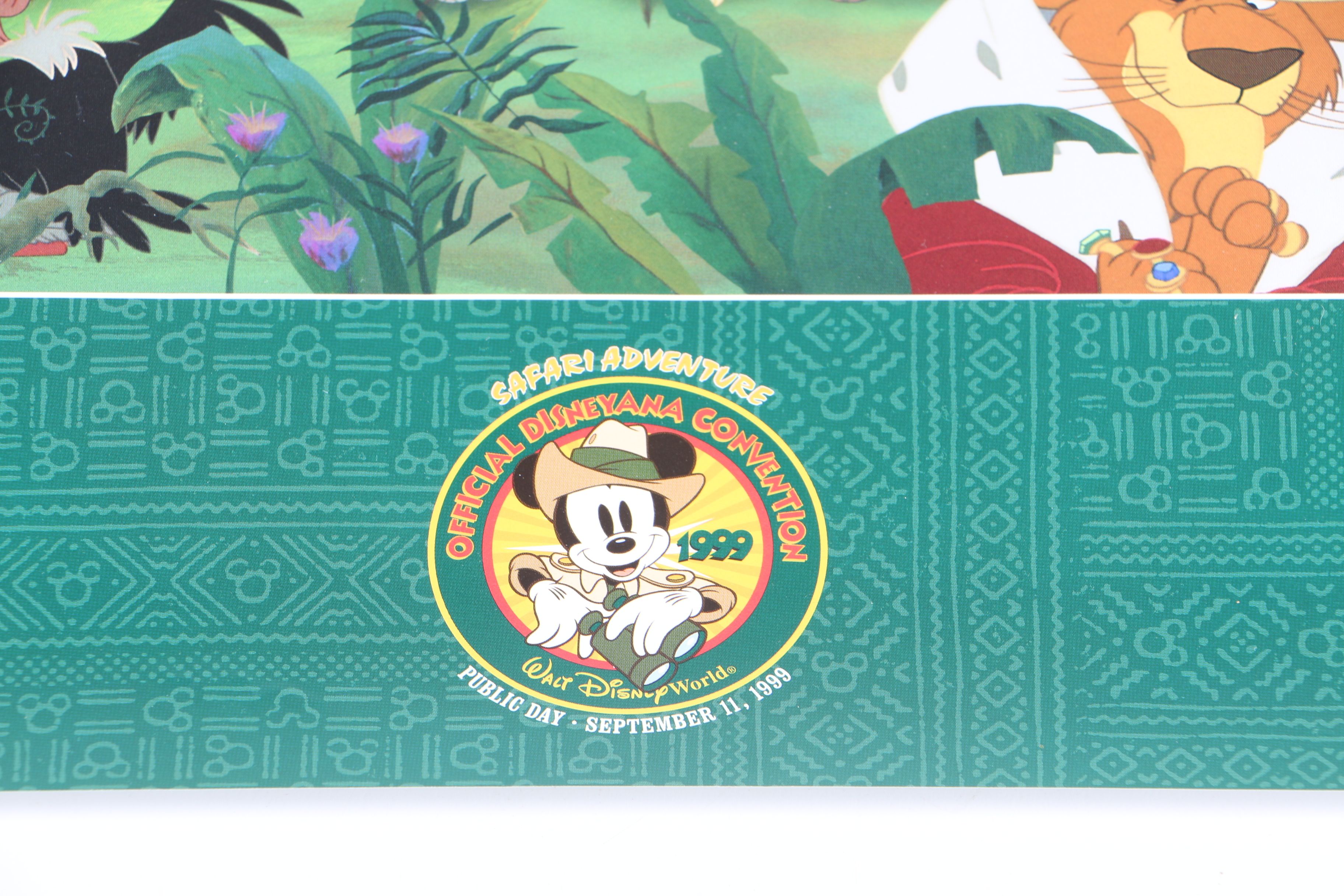 Autographed Disney Poster with Jungle-Themed Characters