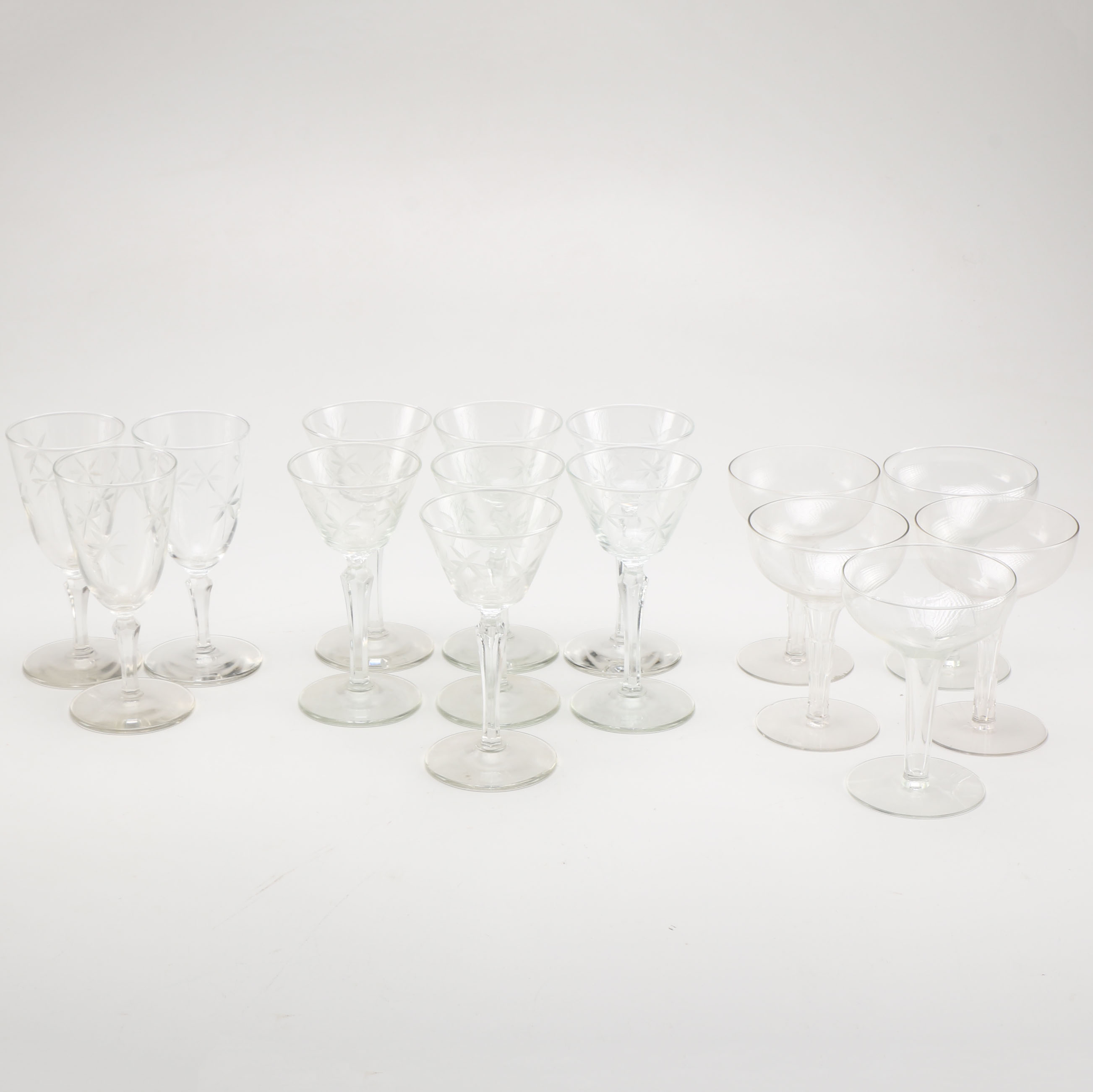 Etched Glass Stemware