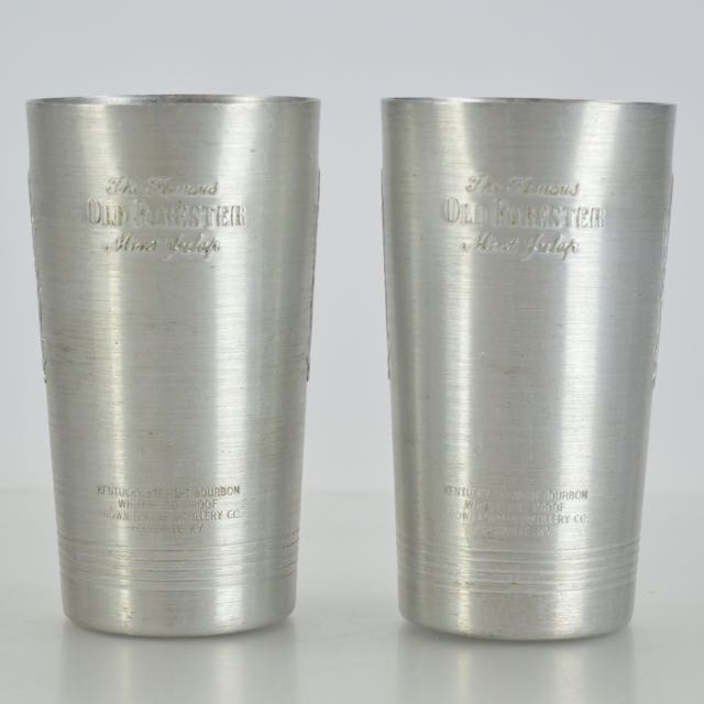 Antique Old Forester Aluminum Mint Julep Cups