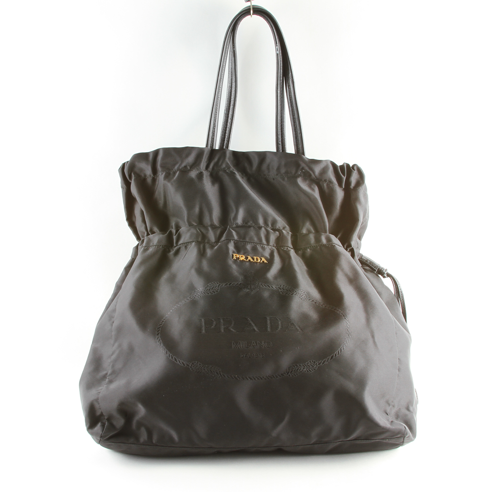 Prada Black Drawstring Tote