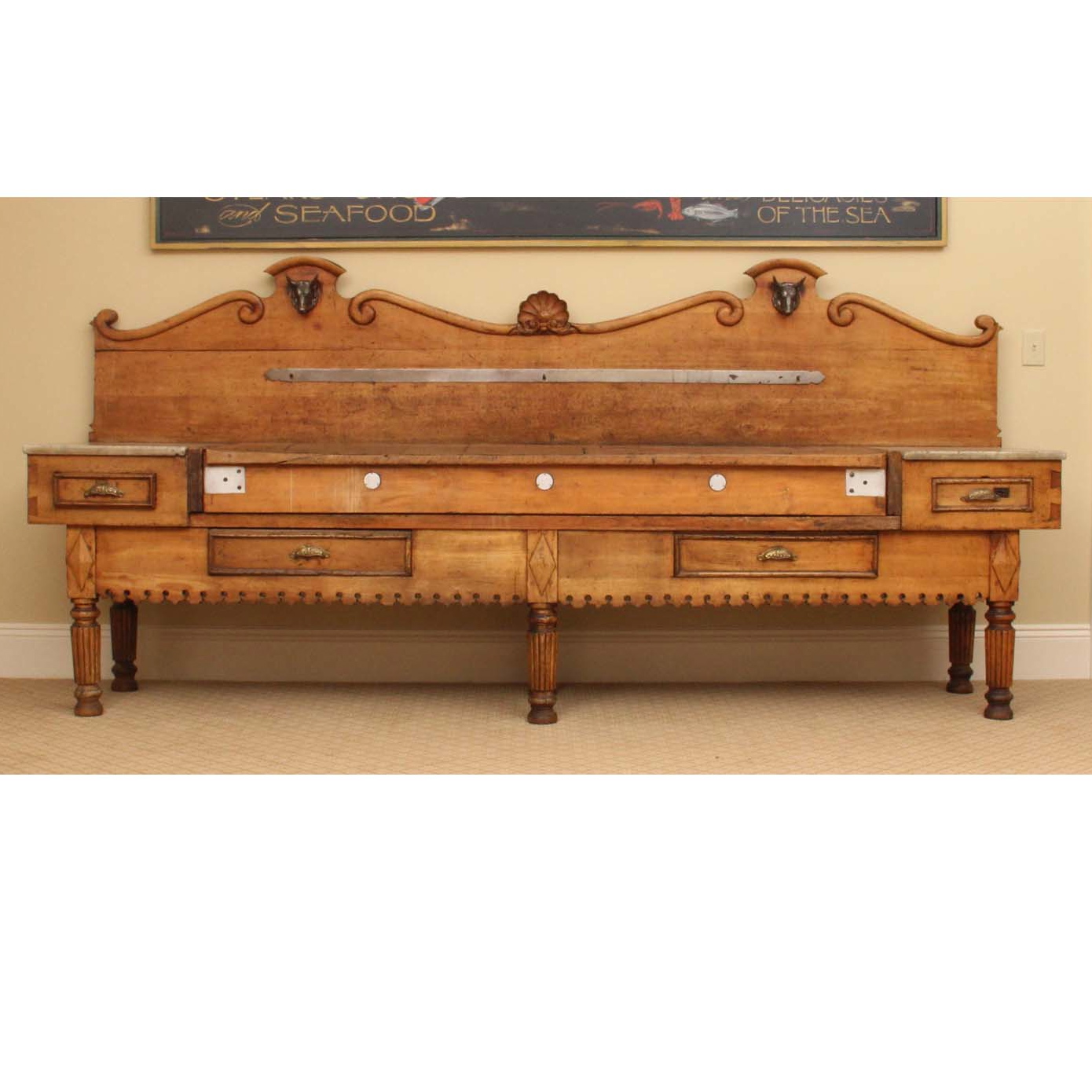 Antique French 19th c. Billot de Boucher  "Butcher Block"