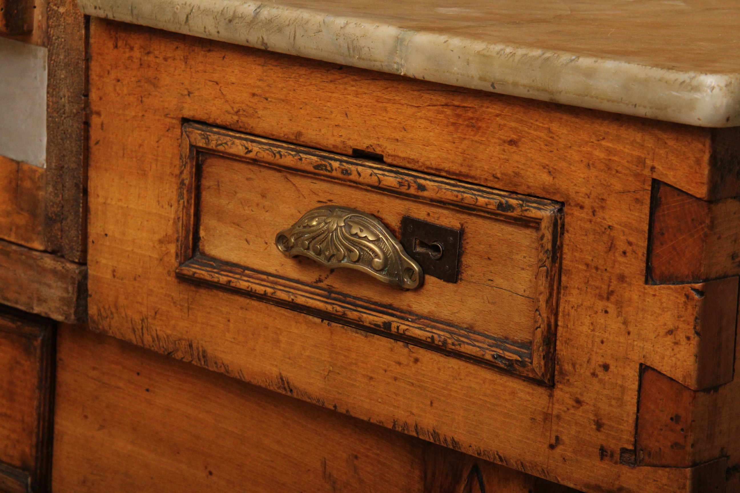 Antique French 19th c. Billot de Boucher  "Butcher Block"