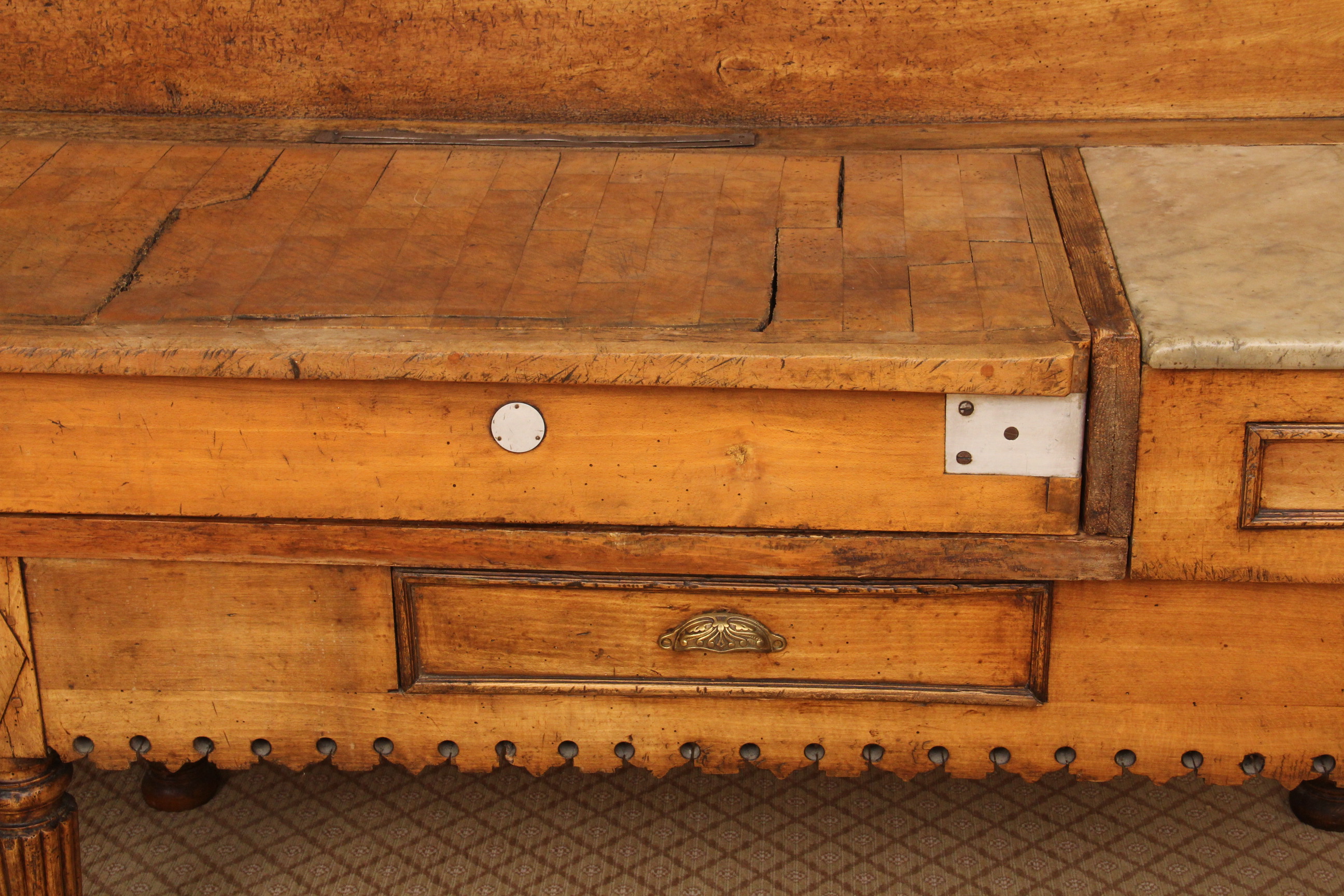 Antique French 19th c. Billot de Boucher  "Butcher Block"