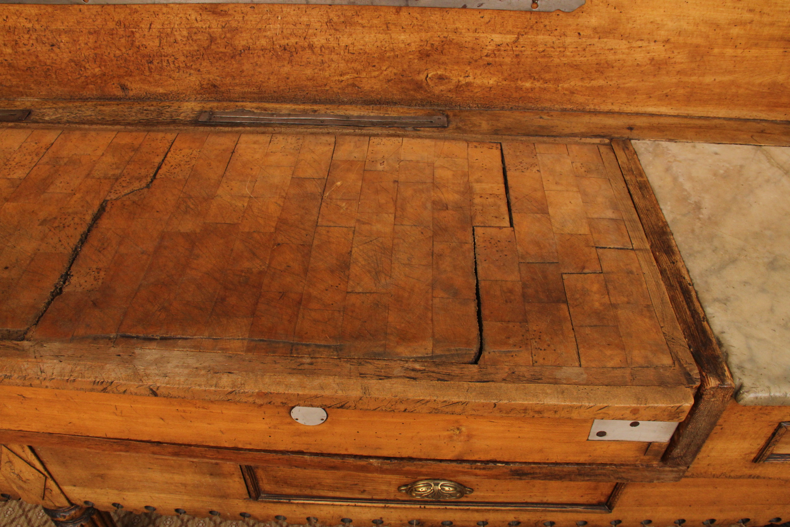 Antique French 19th c. Billot de Boucher  "Butcher Block"