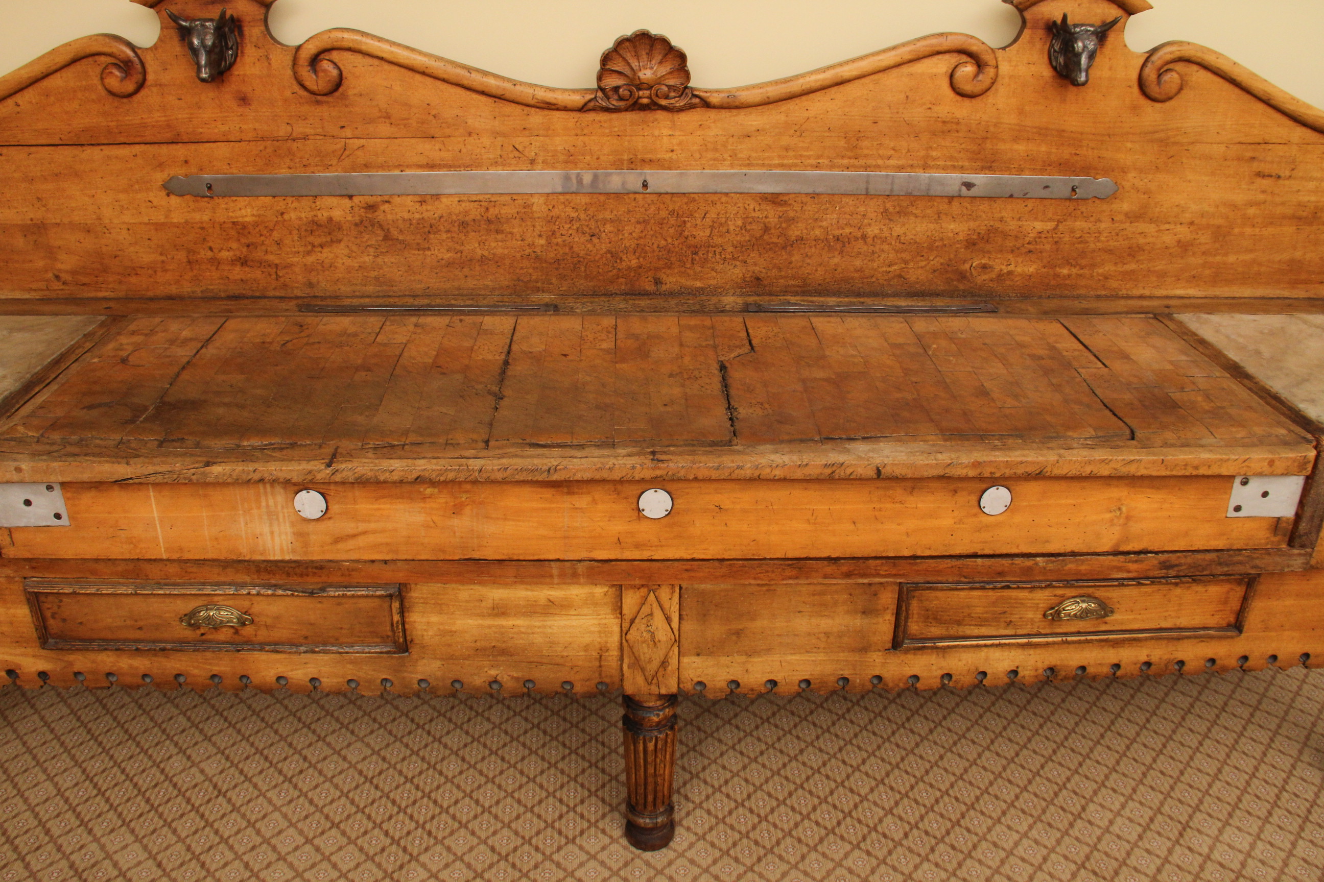 Antique French 19th c. Billot de Boucher  "Butcher Block"