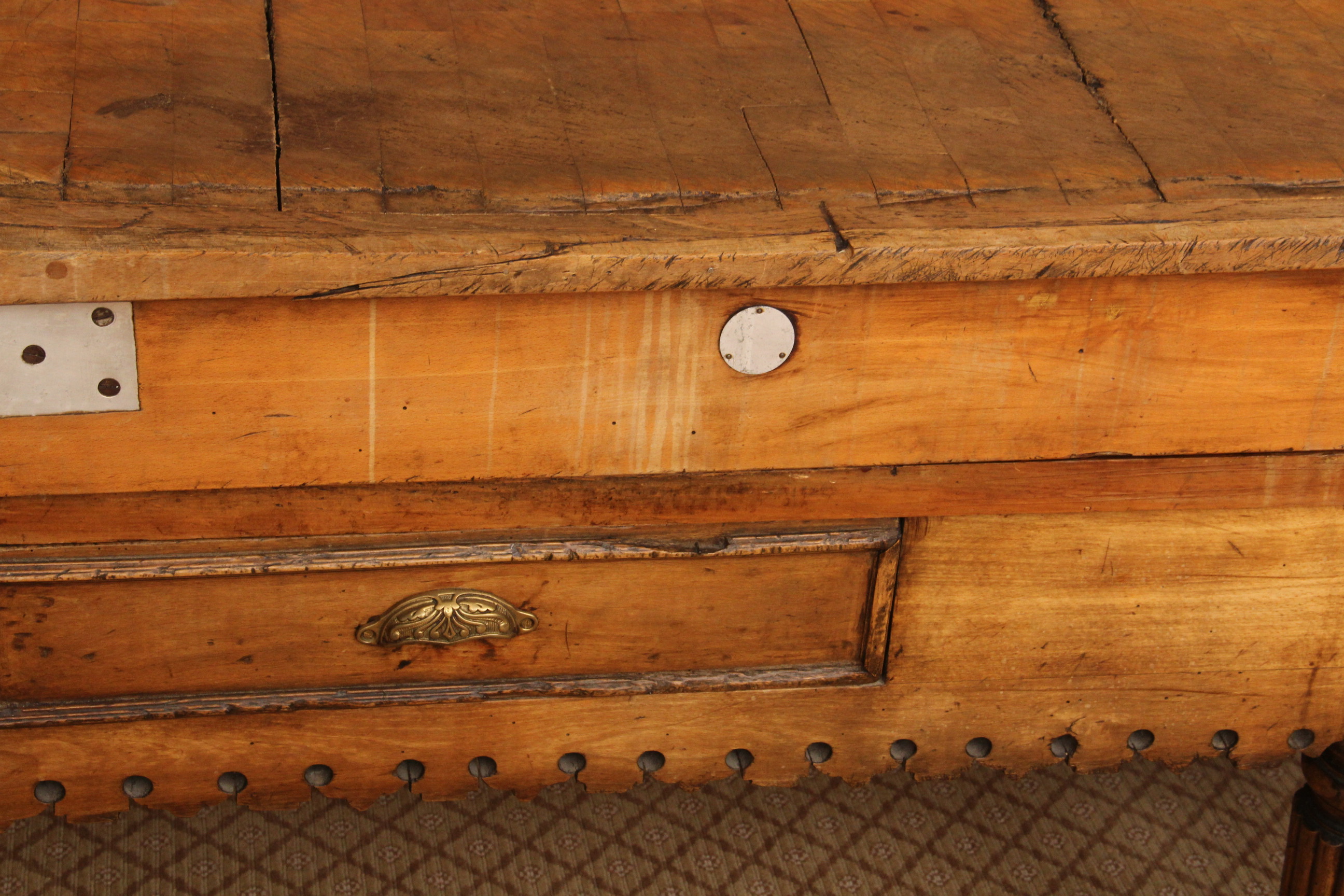 Antique French 19th c. Billot de Boucher  "Butcher Block"