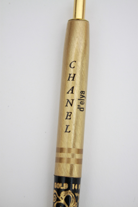 Set of Chanel No. 5 Arpege 14K Filigree Perfumed Pens