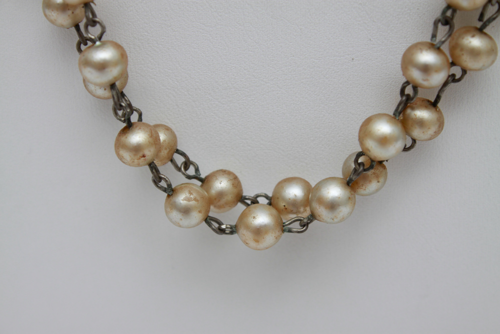 Vintage Faux Pearl Necklace and Bracelet