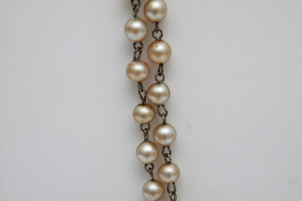Vintage Faux Pearl Necklace and Bracelet