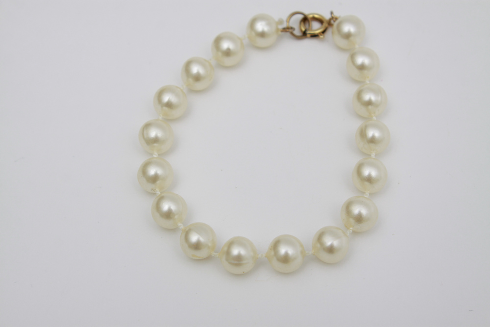 Vintage Faux Pearl Necklace and Bracelet