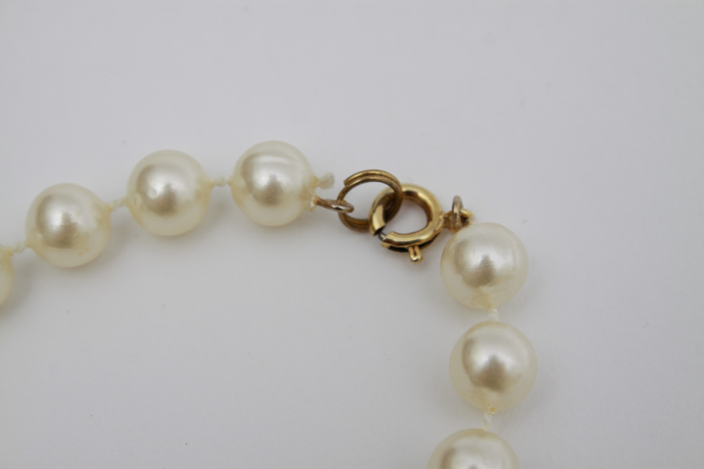 Vintage Faux Pearl Necklace and Bracelet
