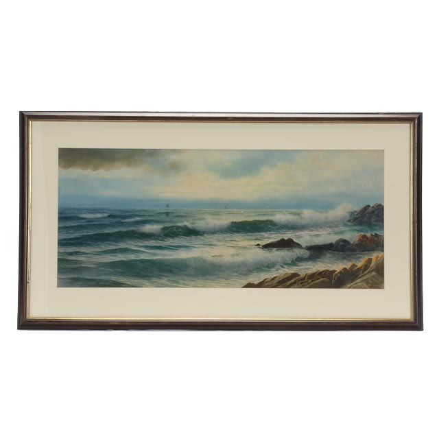 George Howell Gay Original Watercolor Seascape