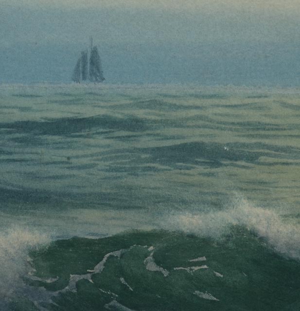 George Howell Gay Original Watercolor Seascape