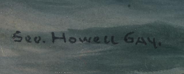 George Howell Gay Original Watercolor Seascape