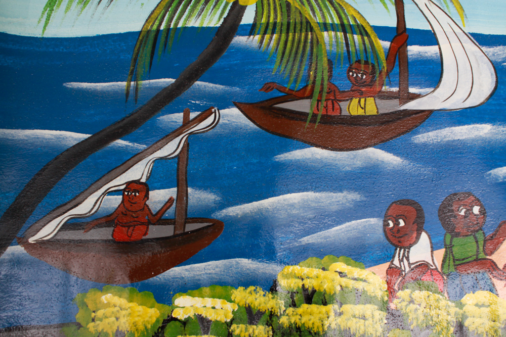 Tingatinga Painting of Nungwi Primary School in Zanzibar