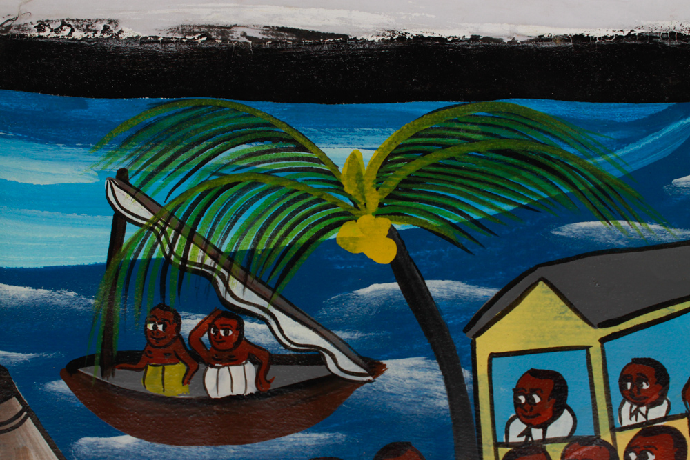 Tingatinga Painting of Nungwi Primary School in Zanzibar