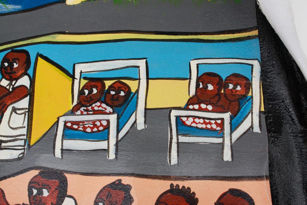 Tingatinga Painting of Nungwi Primary School in Zanzibar
