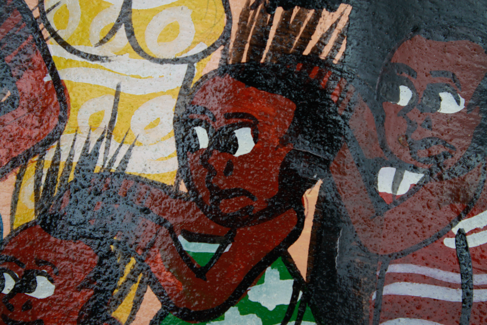 Tingatinga Painting of Nungwi Primary School in Zanzibar