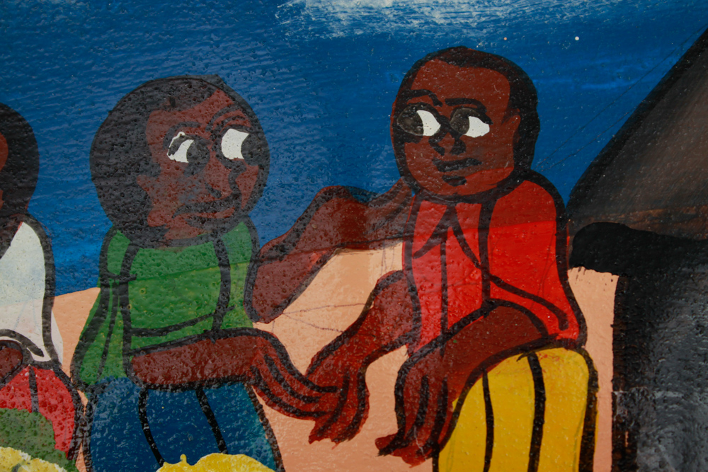 Tingatinga Painting of Nungwi Primary School in Zanzibar