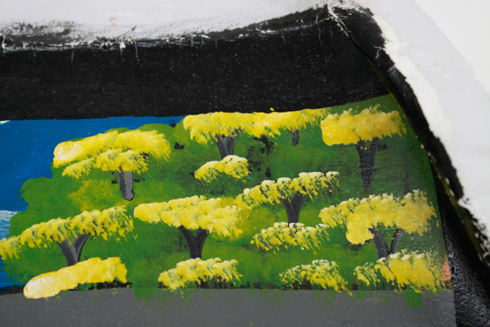 Tingatinga Painting of Nungwi Primary School in Zanzibar