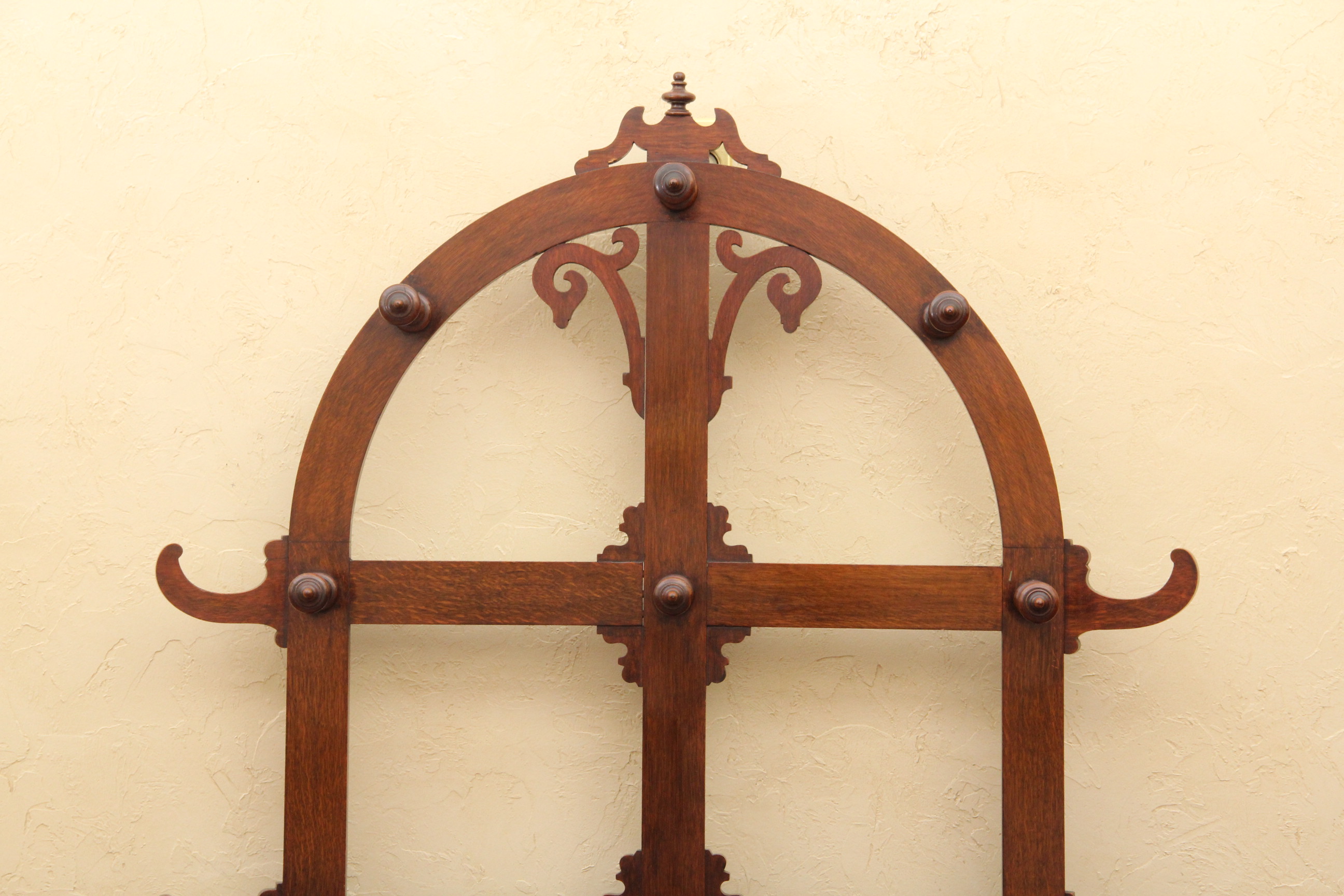 Antique English Oak Hall Tree