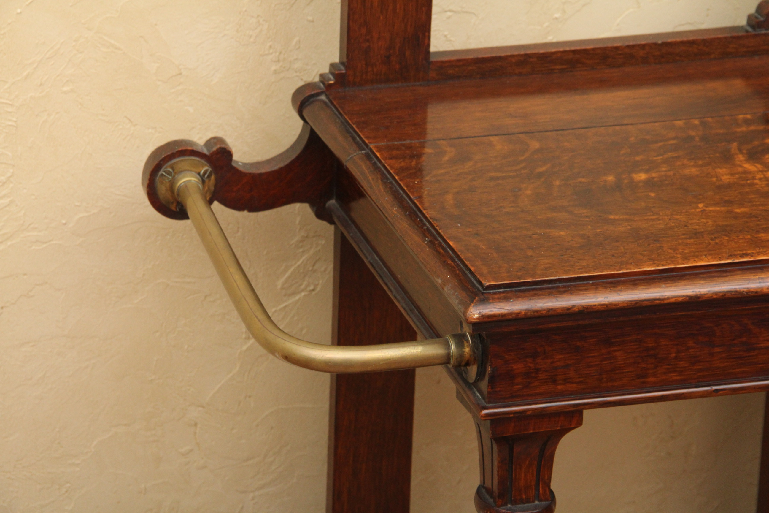 Antique English Oak Hall Tree