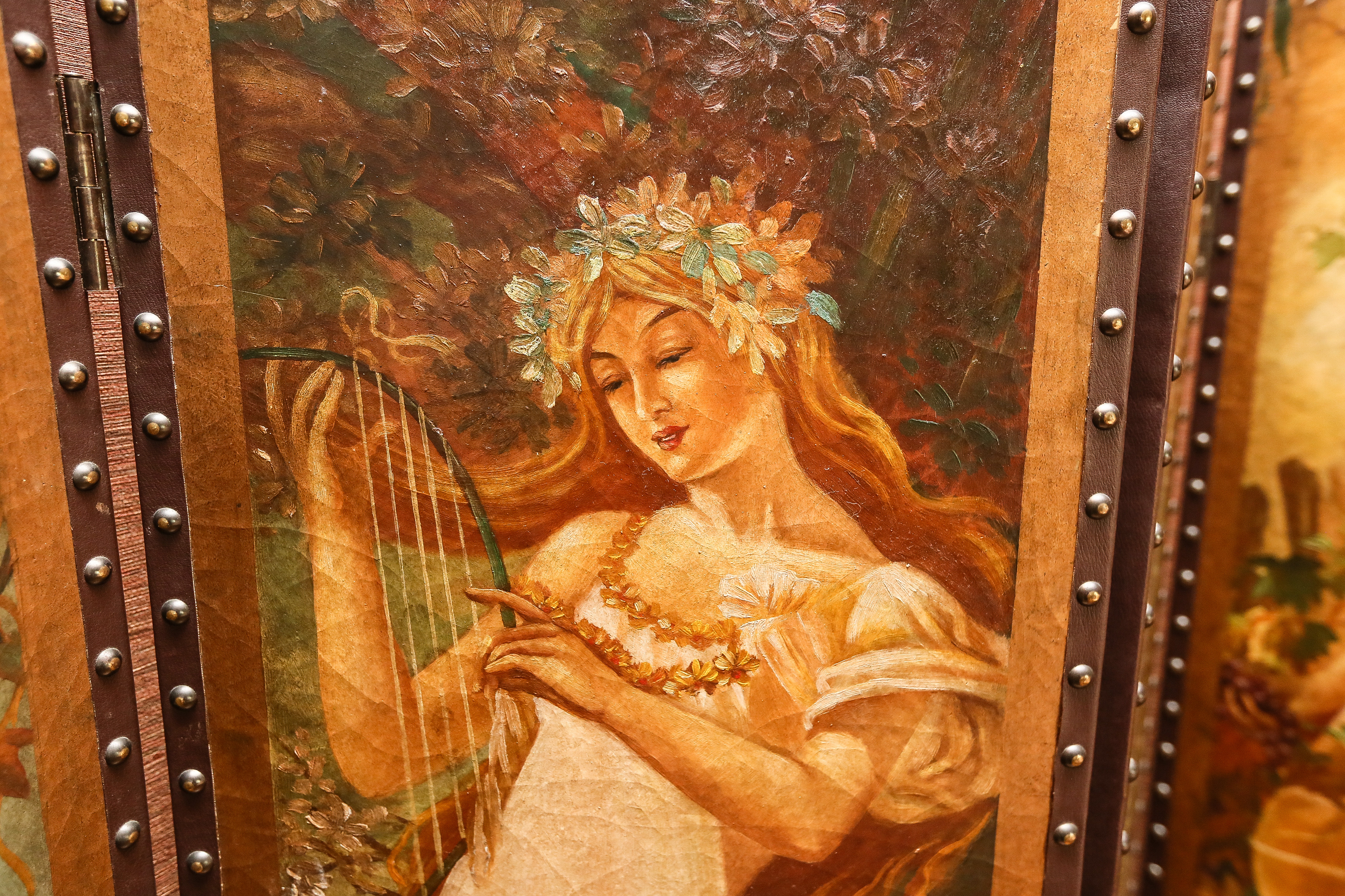 Hand Painted Room Screen