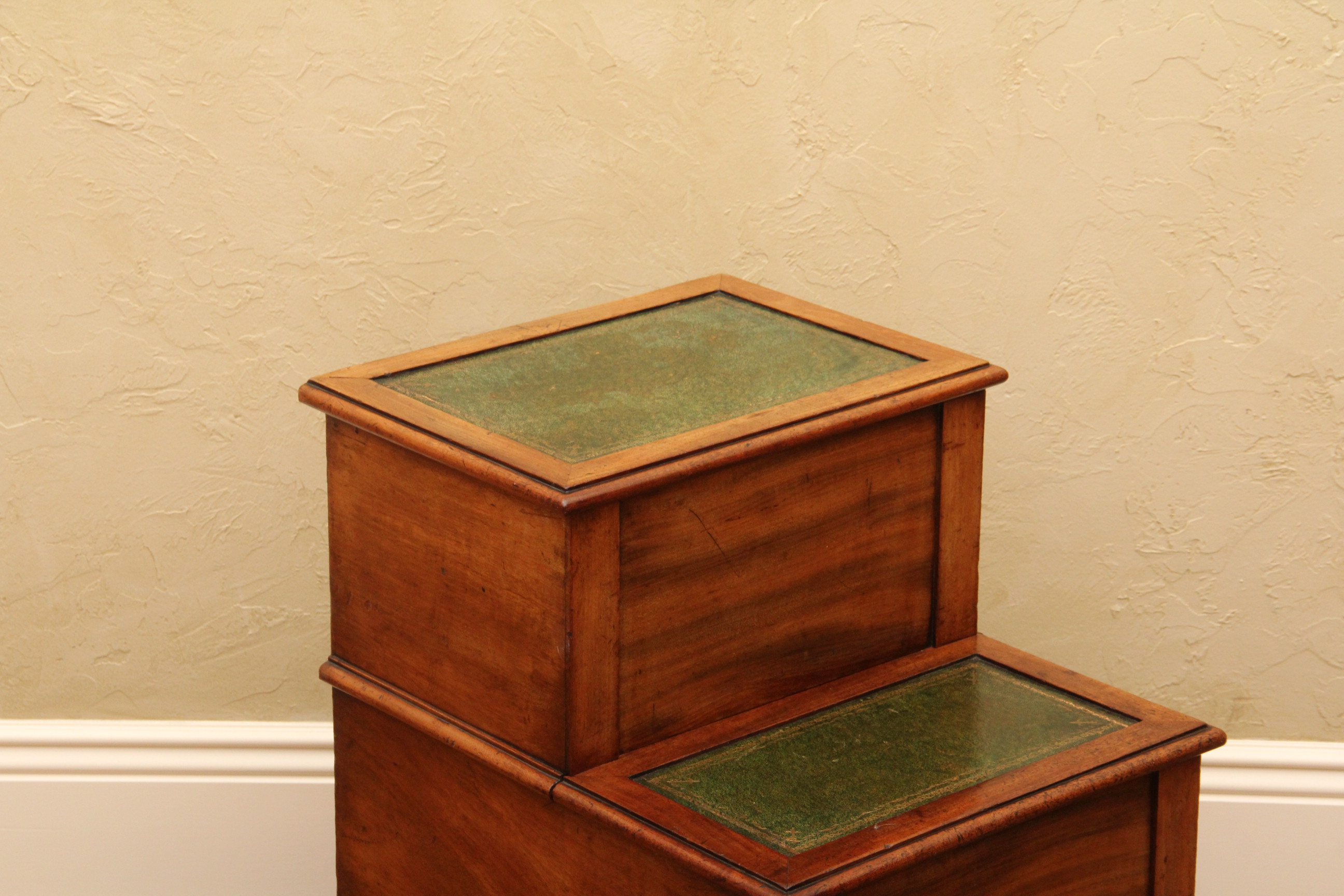 Antique Steps Side Table with Hidden Storage