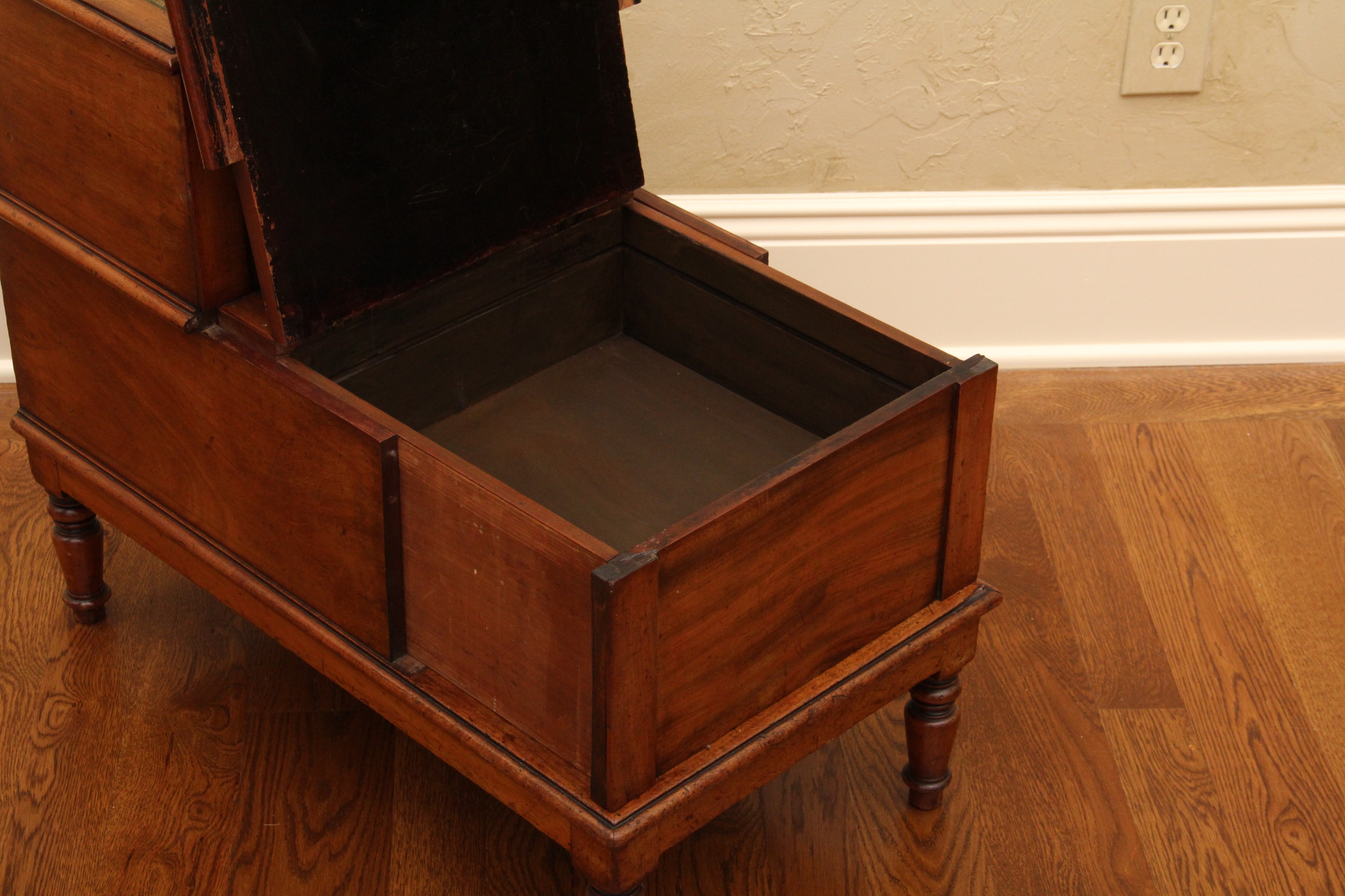 Antique Steps Side Table with Hidden Storage