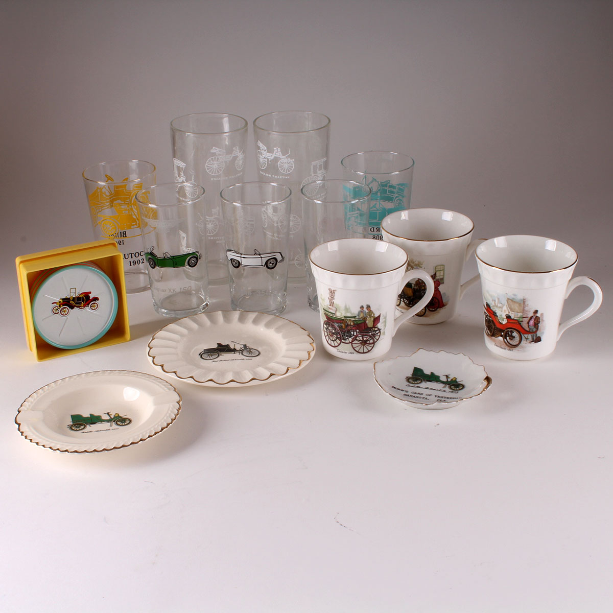 Kitchenware with Vintage Car Decals