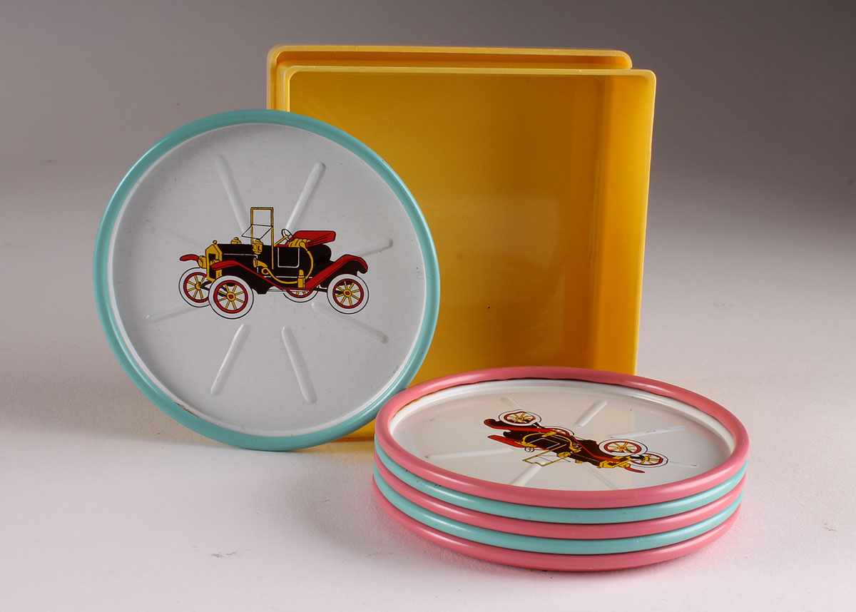 Kitchenware with Vintage Car Decals