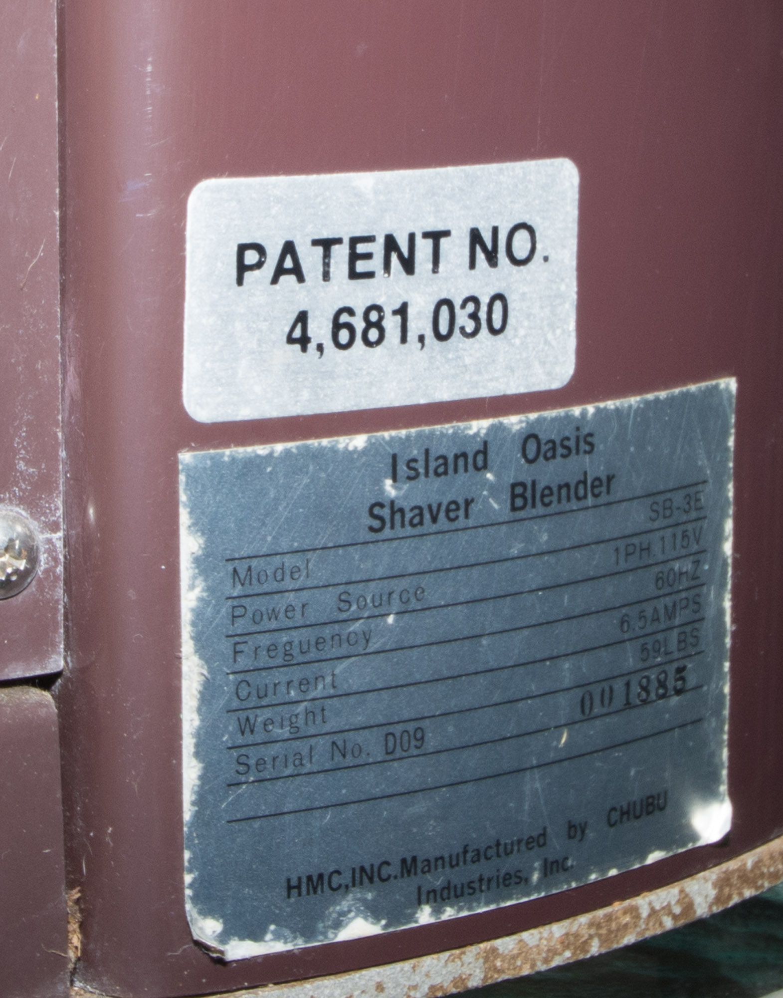 Island Oasis Shaver Blender