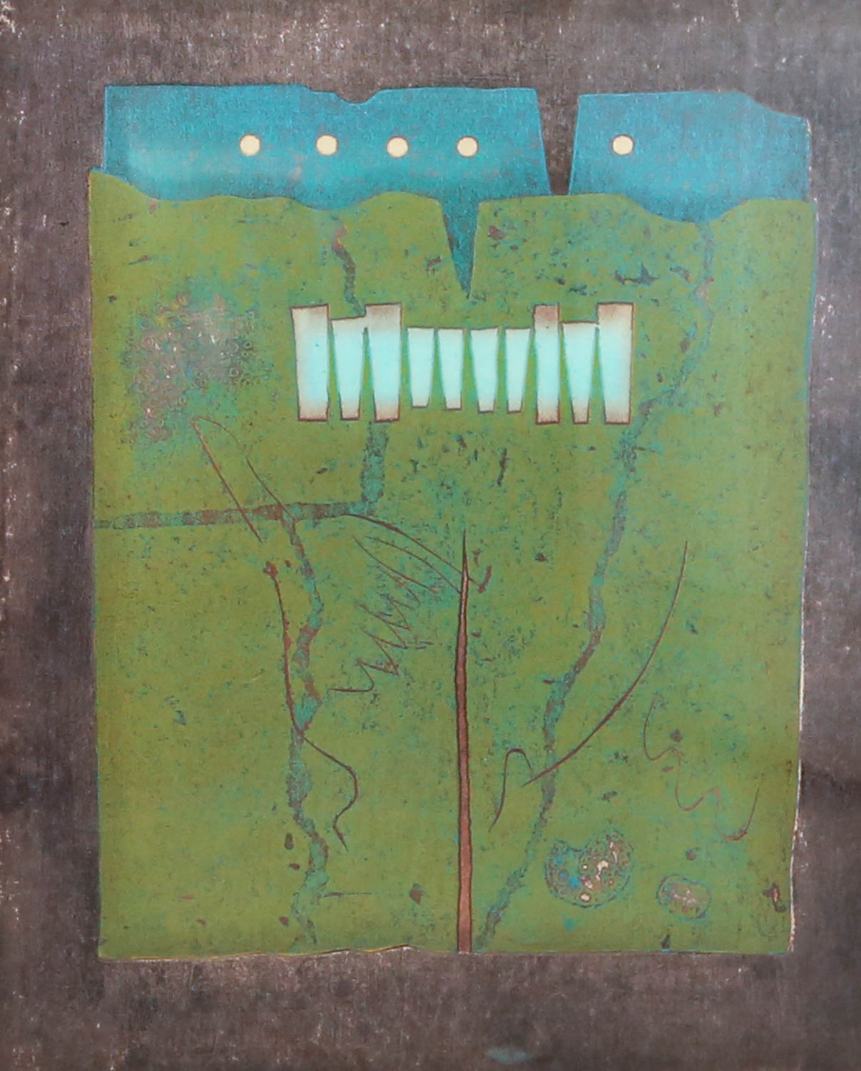 Hiroyuki Tajima "Double Door" Signed Limited Edition Woodcut Print