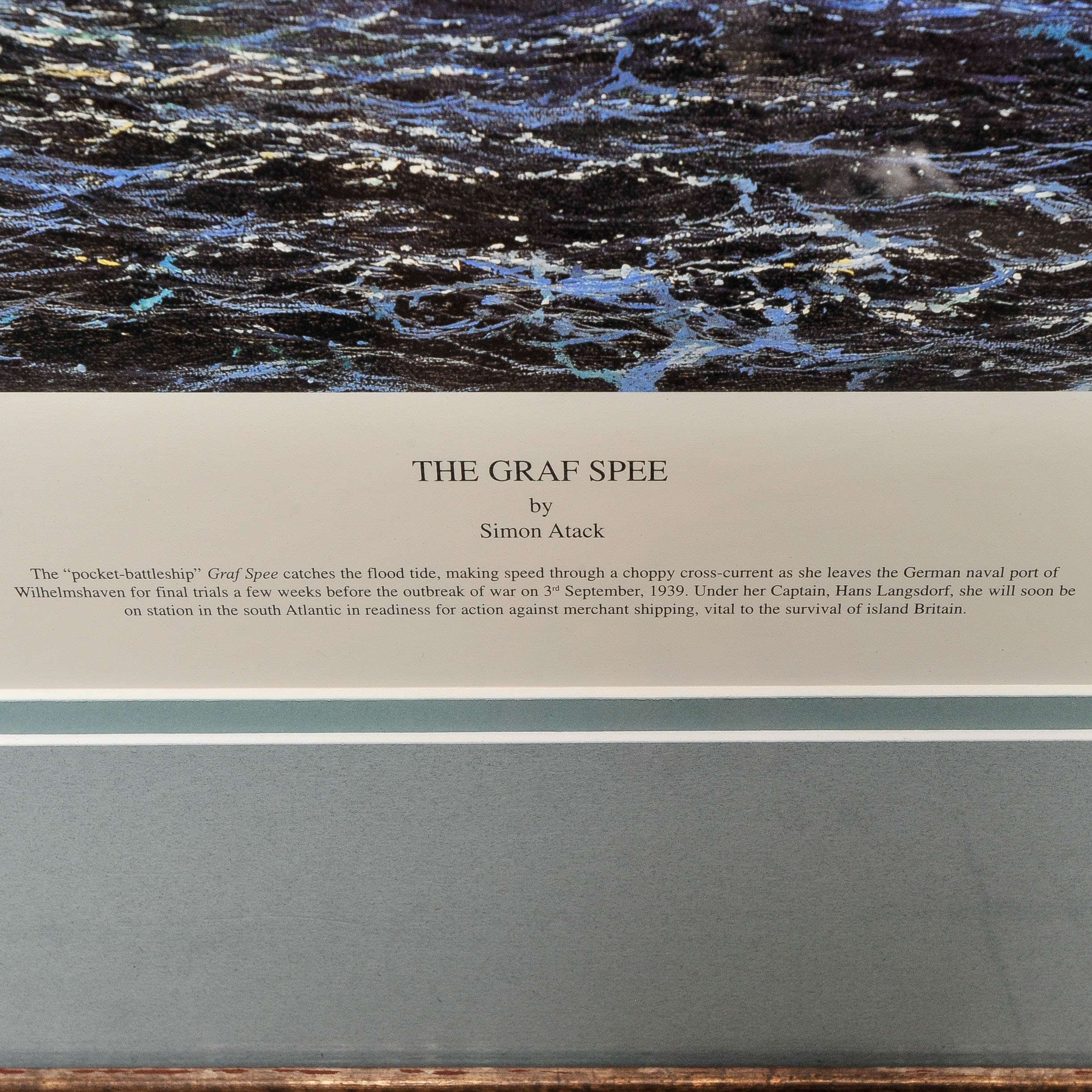 Simon Atack  "The Graf Spee" Limited Edition Offset Lithograph