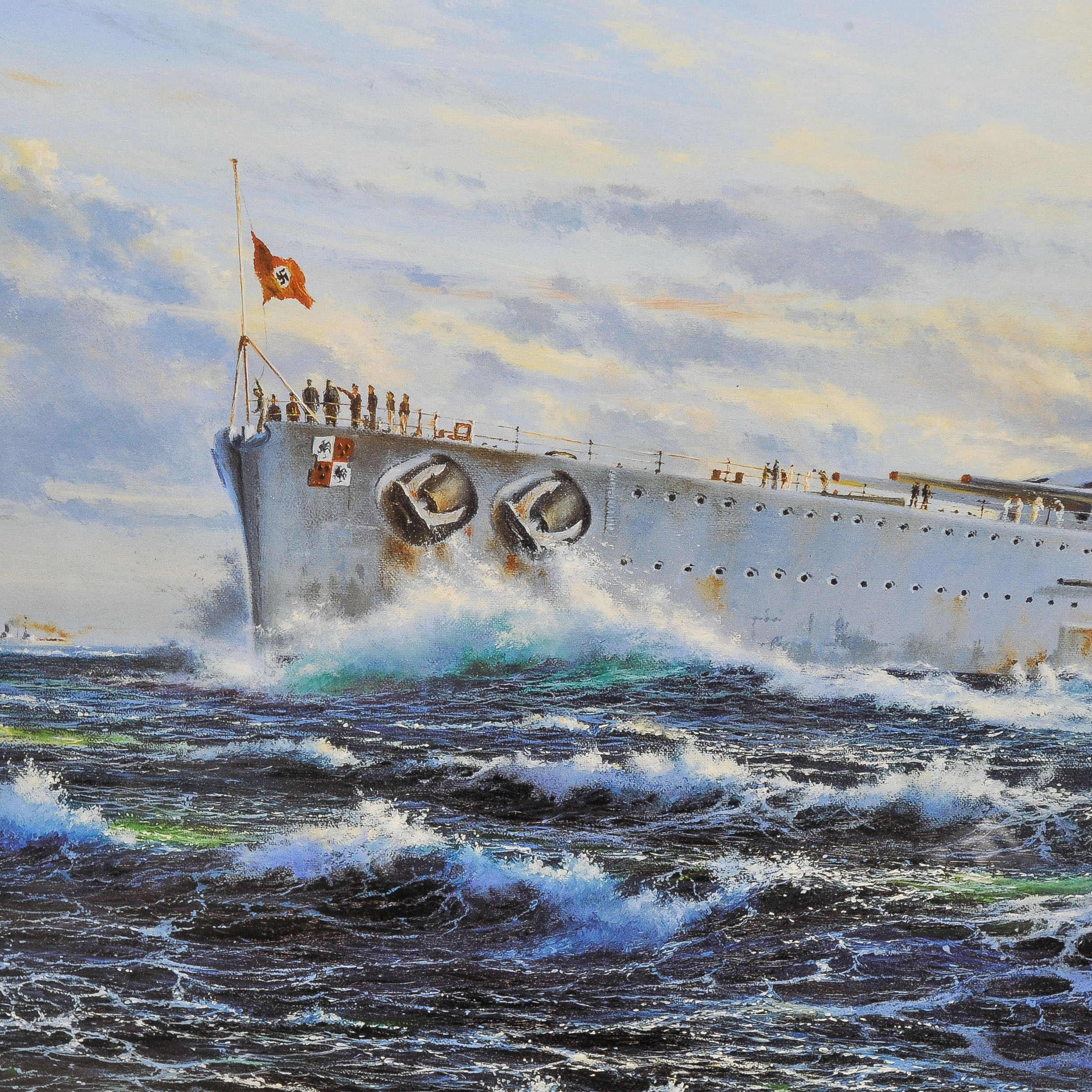 Simon Atack  "The Graf Spee" Limited Edition Offset Lithograph