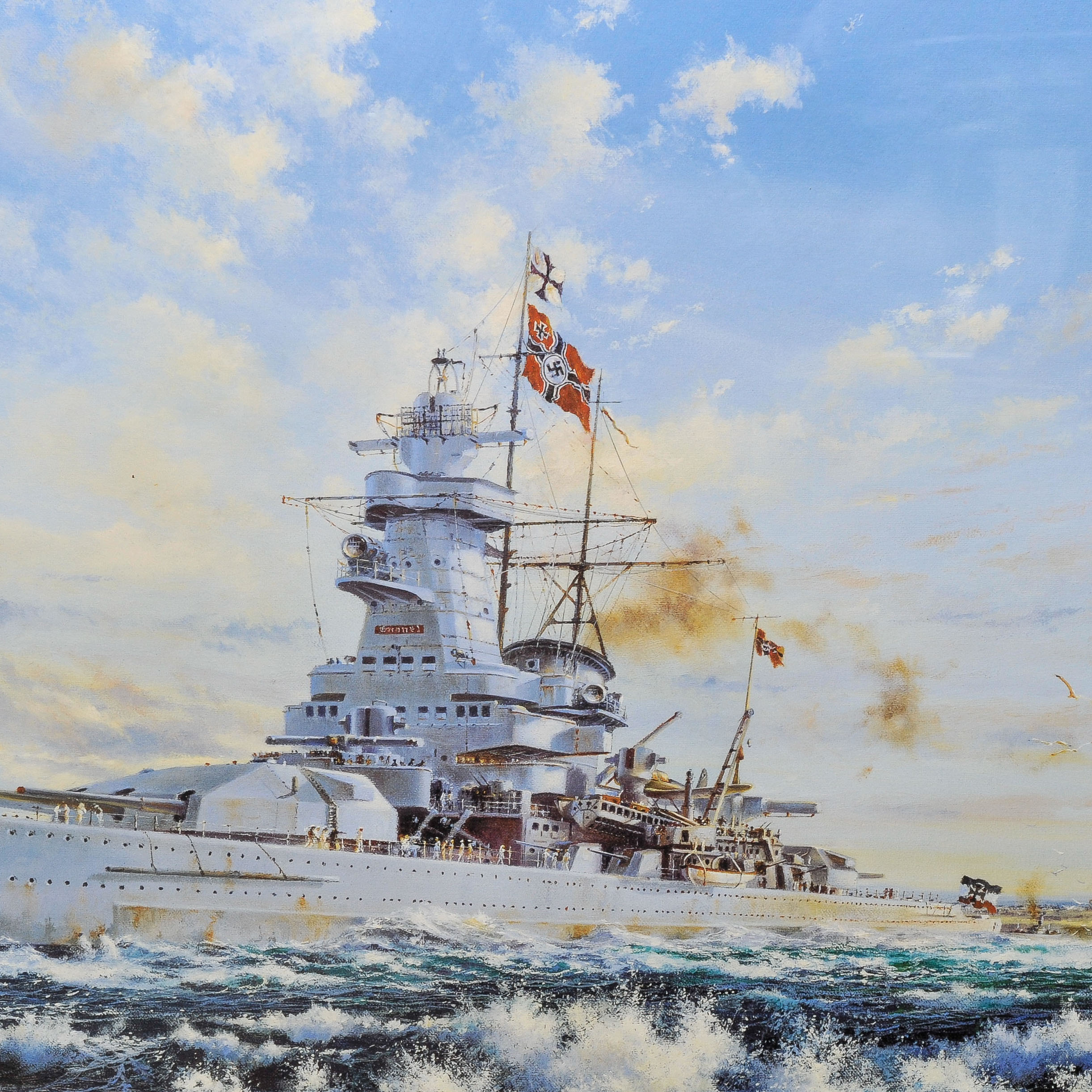 Simon Atack  "The Graf Spee" Limited Edition Offset Lithograph