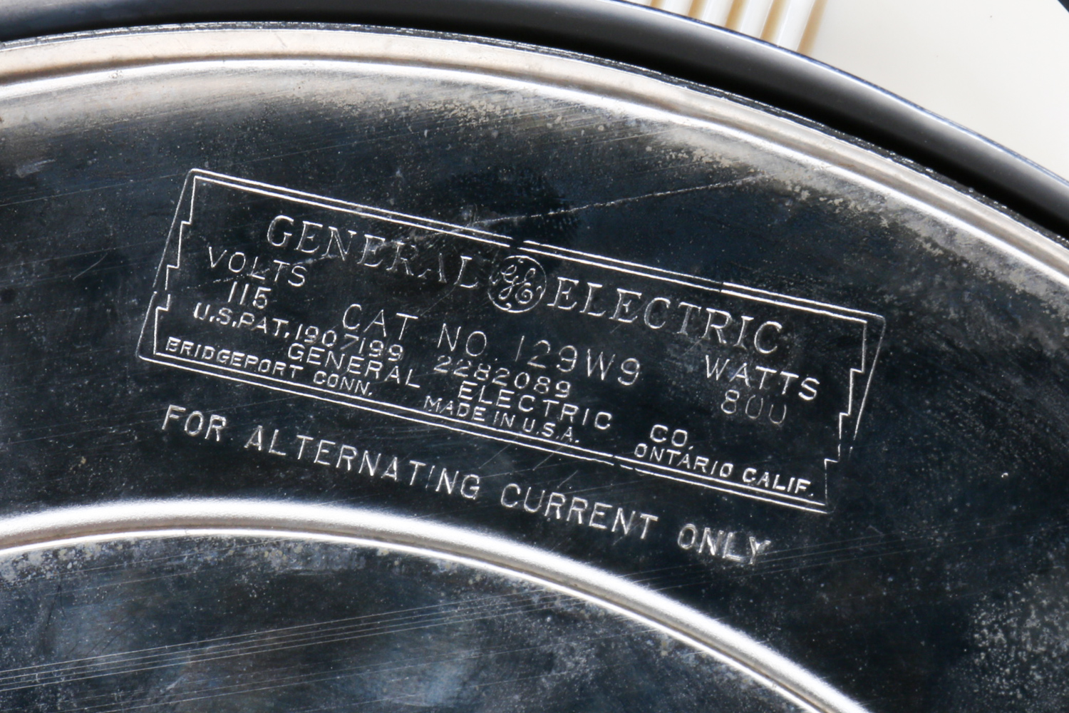 Vintage 1950s General Electric Chrome Waffle Iron