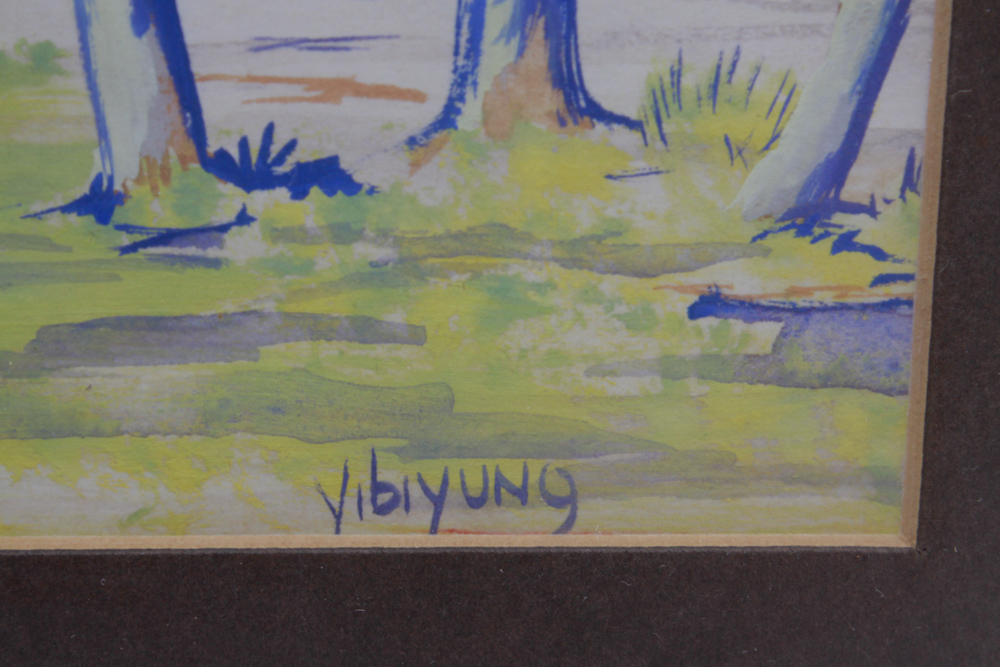 Roma Winmar Yibiyung Signed Watercolor Painting