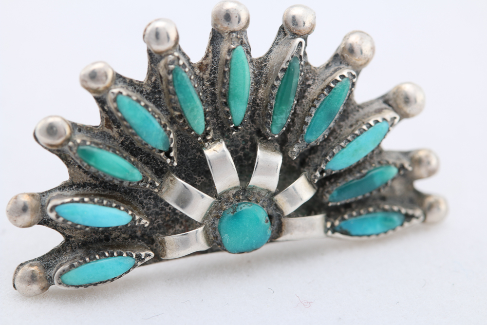 Sterling Silver Turquoise Ring and Earrings